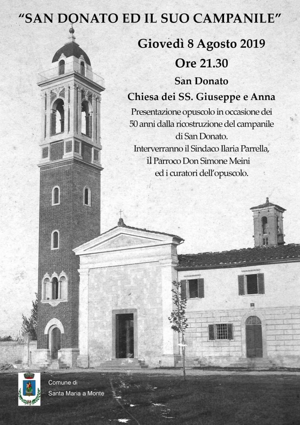 Una pubblicazione per festeggiare i 50 anni del campanile di San Donato